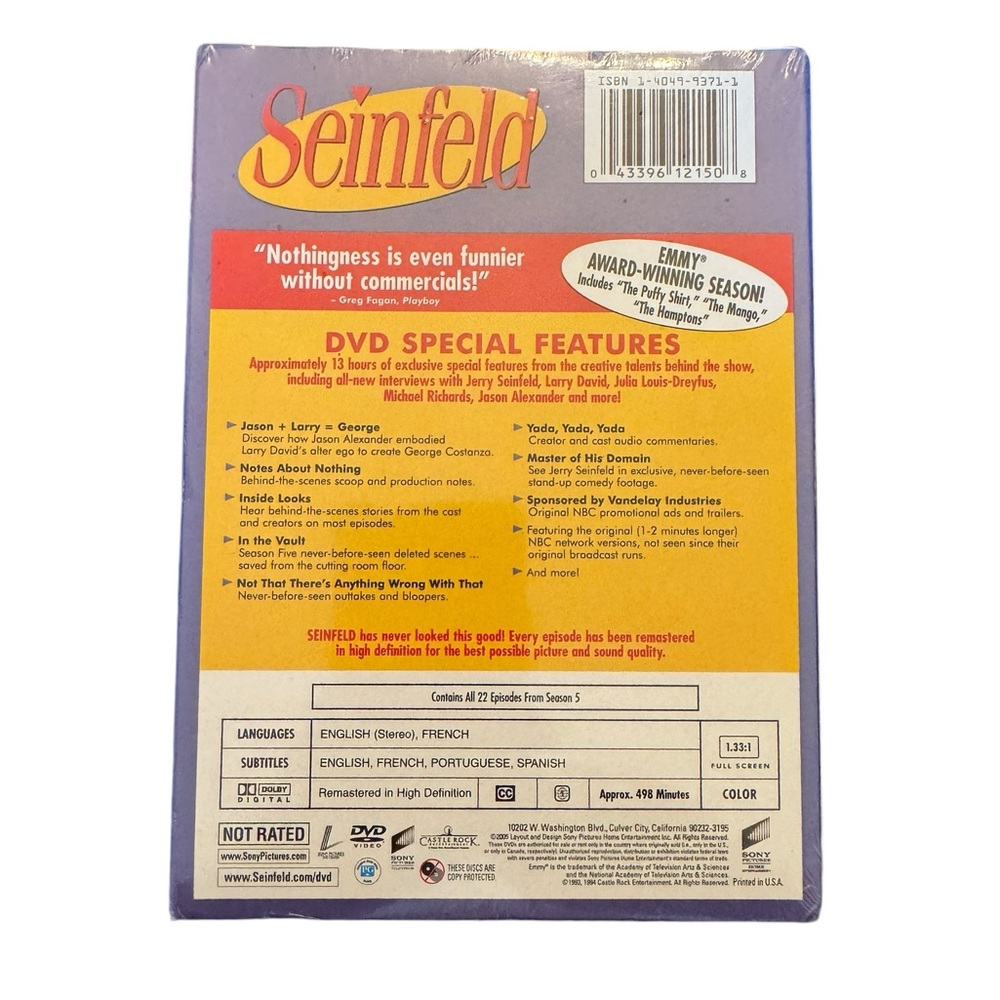 Seinfeld Season 5 DVD Boxset New - Picture 2 of 9